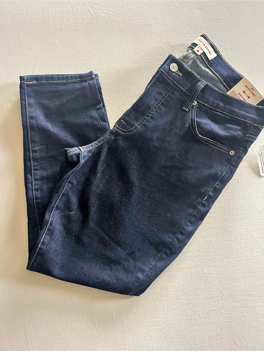 Lucky Brand Ava Mid Rise Skinny Ankle Jeans Blue Waist 14/32A